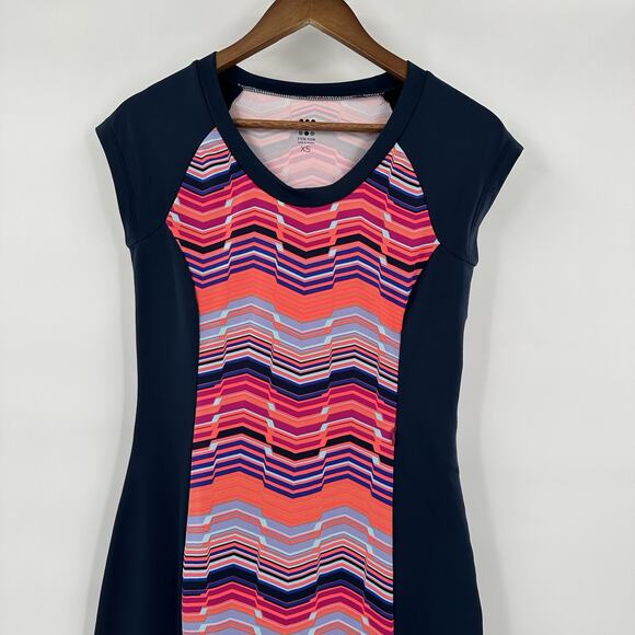 Title Nine Dress Womens XS Multicolor Popover Stretch Tennis Vibrant Active - Picture 2 of 11